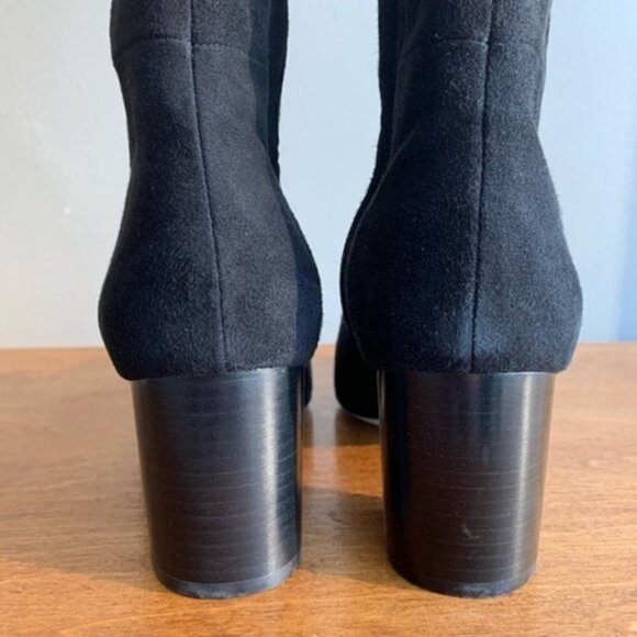 Dvf Luzzi Over the Knee Suede Black Fall Winter Boots - Picture 7 of 16